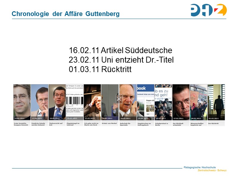 Chronologie der Affäre Guttenberg