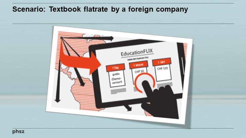 Scenario: Textbook flatrate by a foreign company