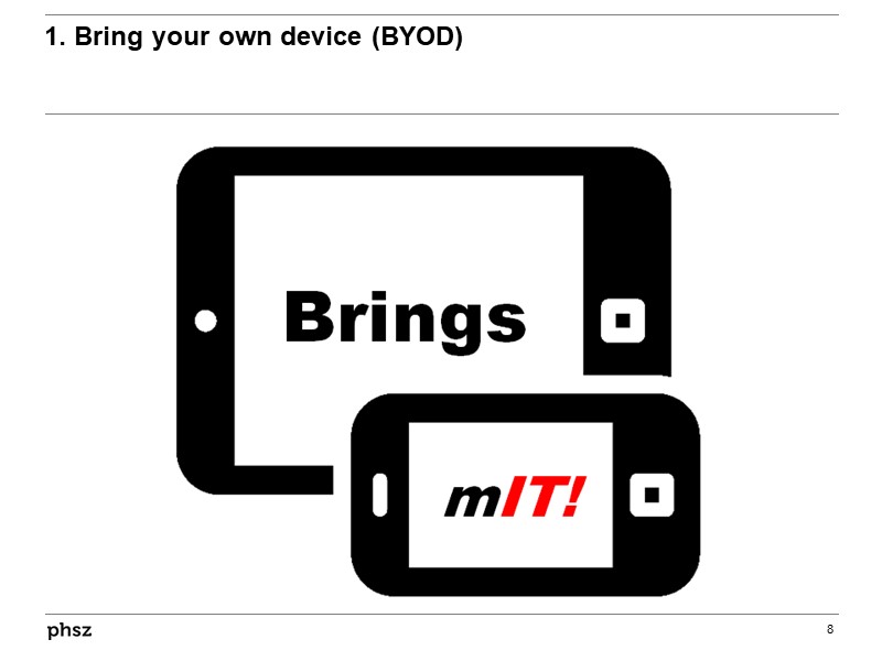 1. Bring your own device (BYOD)