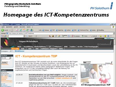 Nutzungsbeispiel: Homepage des ICT-Kompetenzzentrums