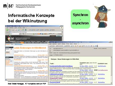 Informatische Konzepte bei der Wikinutzung: Synchron - Asynchron