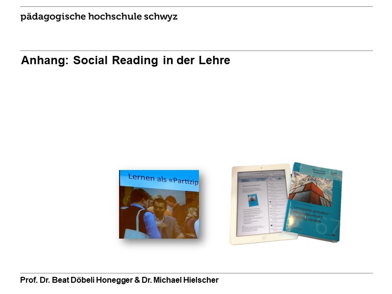 Anhang: Social Reading in der Lehre