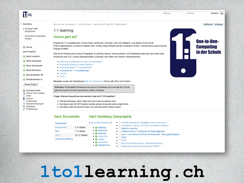 Projektsammlung 1to1learning.ch