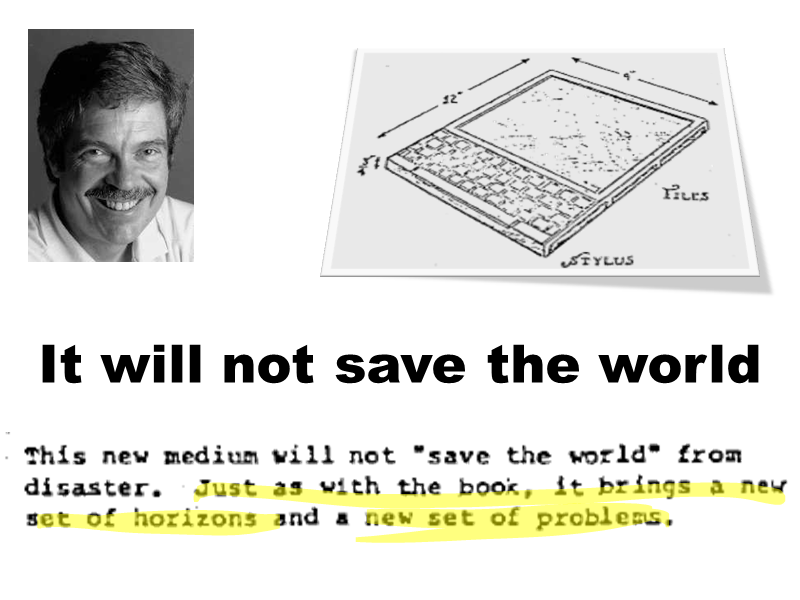 It will not save the world!
