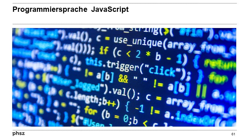 Programmiersprache JavaScript