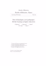 New Technologies, New Pedagogies