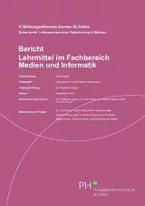 Bericht Lehrmittel im Fachbereich Medien und Informatik