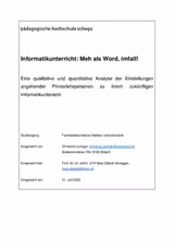 Informatikunterricht: Meh als Word, imfall!