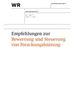 Empfehlungen zur Bewertung und Steuerung von Forschungsleistung
