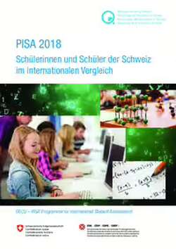 PISA 2018: Schülerinnen und Schüler der Schweiz im internationalen Vergleich