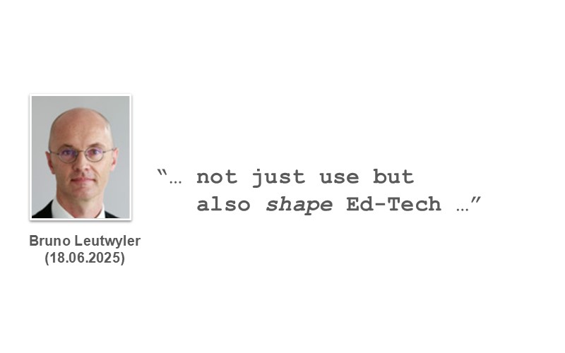 Bruno Leutwyler: Shape EdTech!