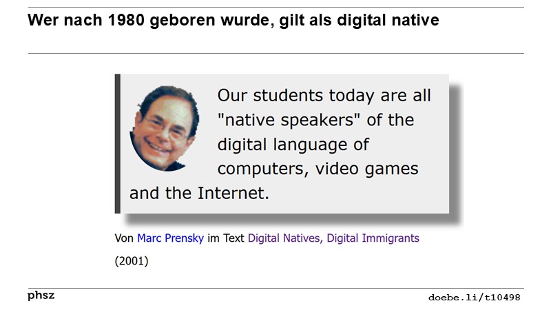 Wer nach 1980 geboren wurde, gilt als digital native