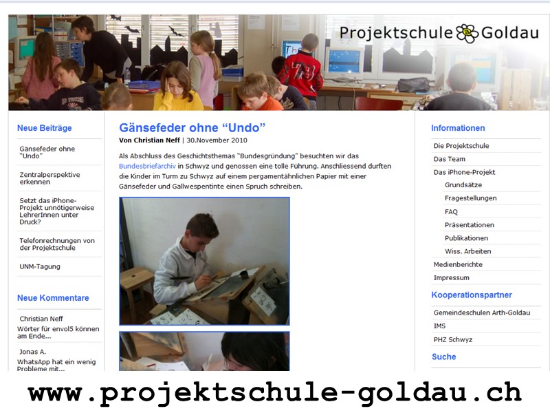 Weblog Projektschule