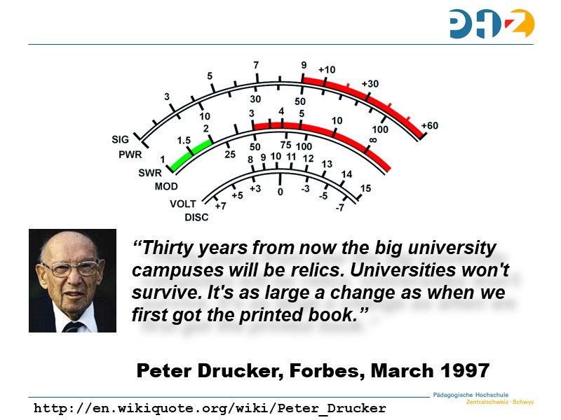 Peter Drucker: Bald wird es keine Universitäten mehr geben