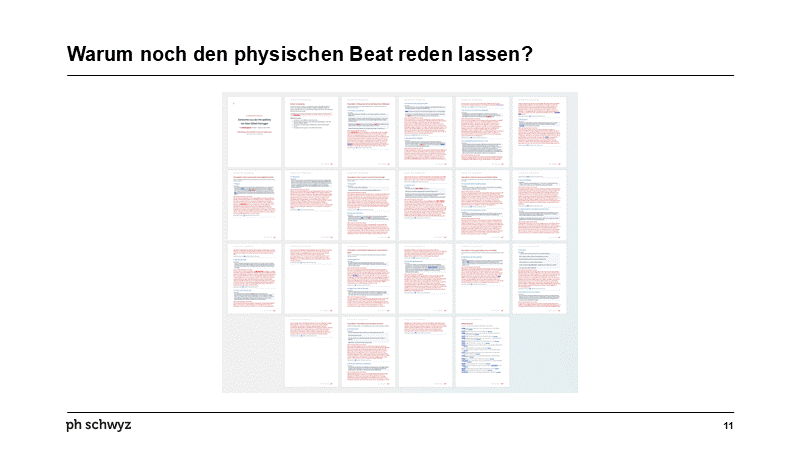 Warum noch den physischen Beat reden lassen?