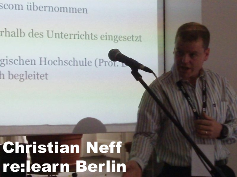 Der Klassenlehrer an einer Konferenz in Berlin