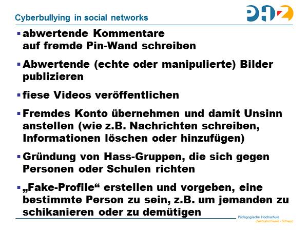 Cyberbullying in social networks