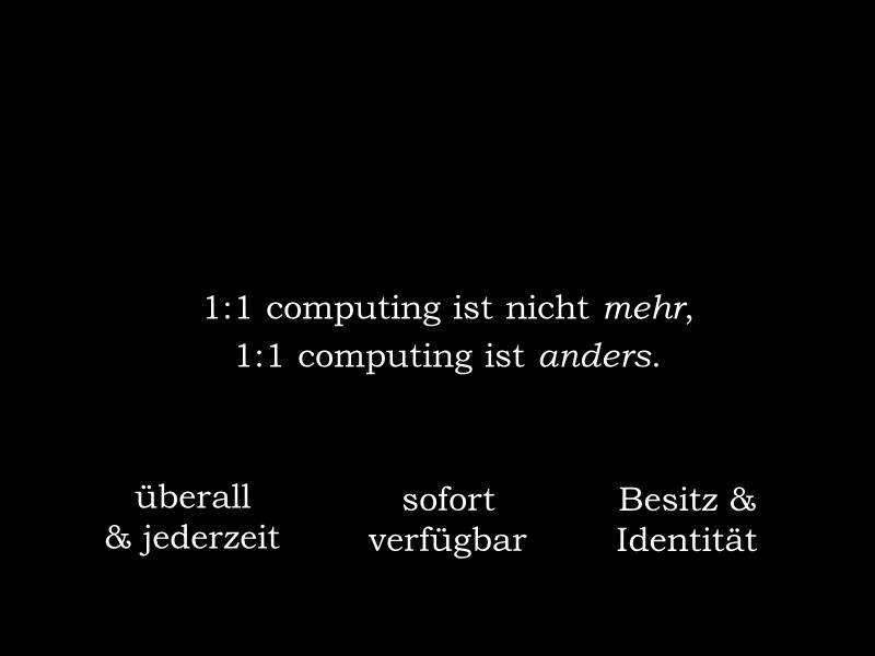 1:1 computing ist anders.