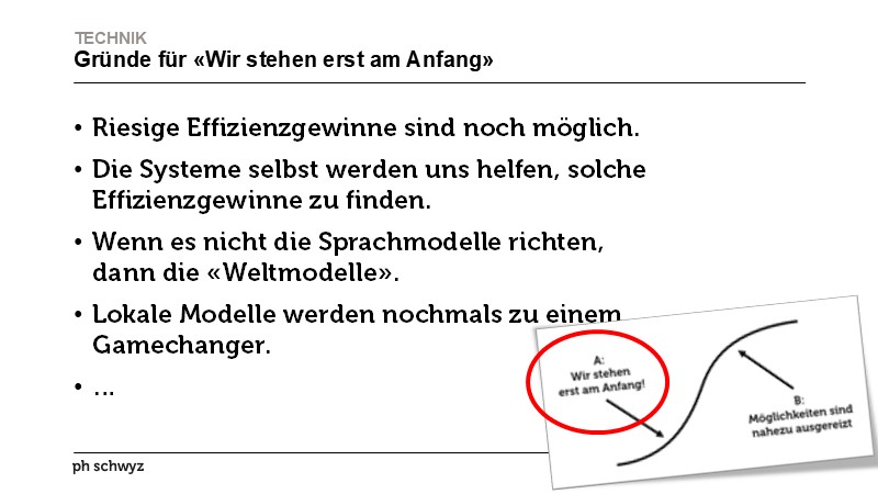 Gründe für «Wir stehen erst am Anfang»