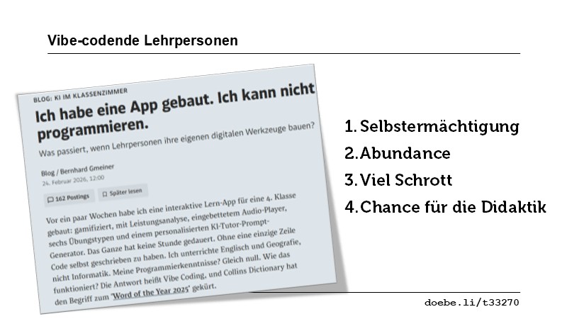 Vibe-codende Lehrpersonen