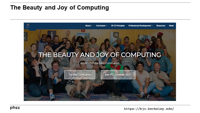 The Beauty and Joy of Computing