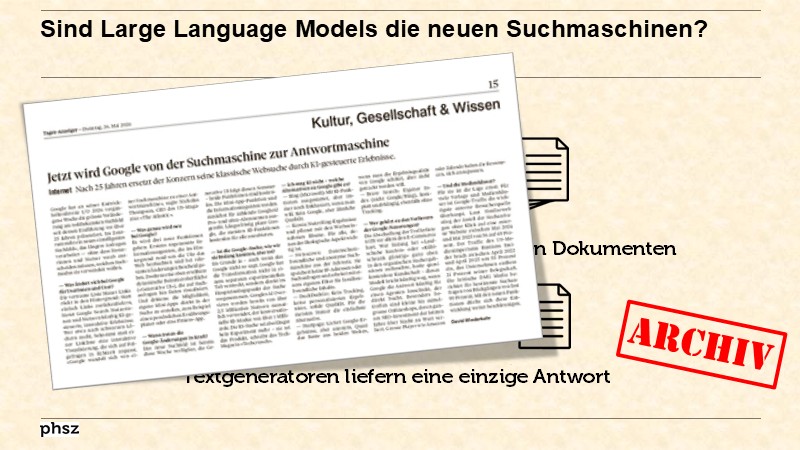 Sind Large Language Model die neuen Suchmaschinen?