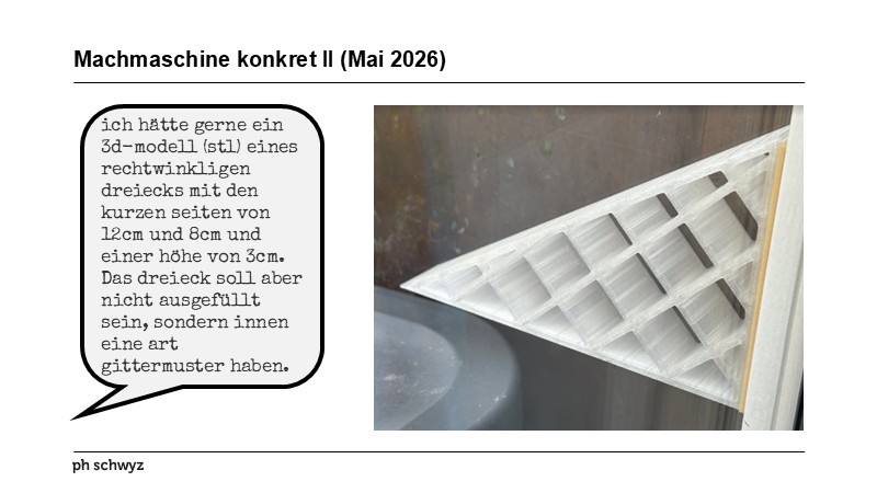 Machmaschine konkret II (Mai 2026)