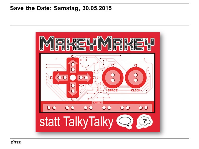 Save the Date: Samstag 30.05.2015