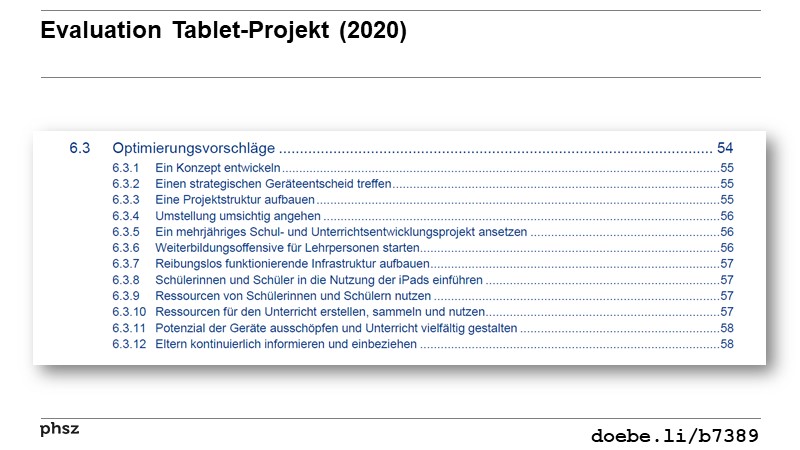Evaluation Tablet-Projekt (2020)