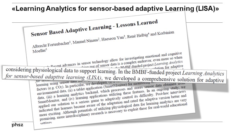 «Learning Analytics for sensor-based adaptive Learning (LISA)»
