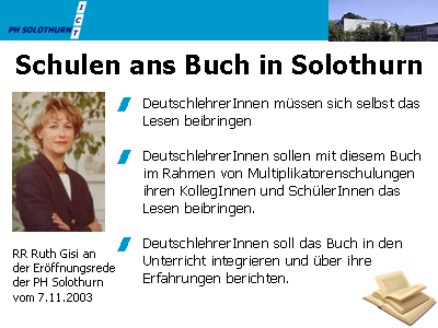 Schulen ans Buch in Solothurn