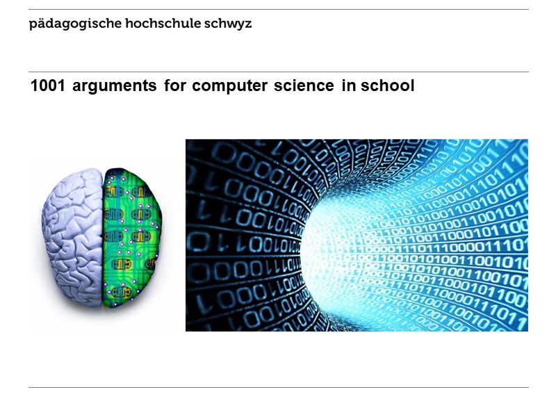 1001 arguments for computer science in schools