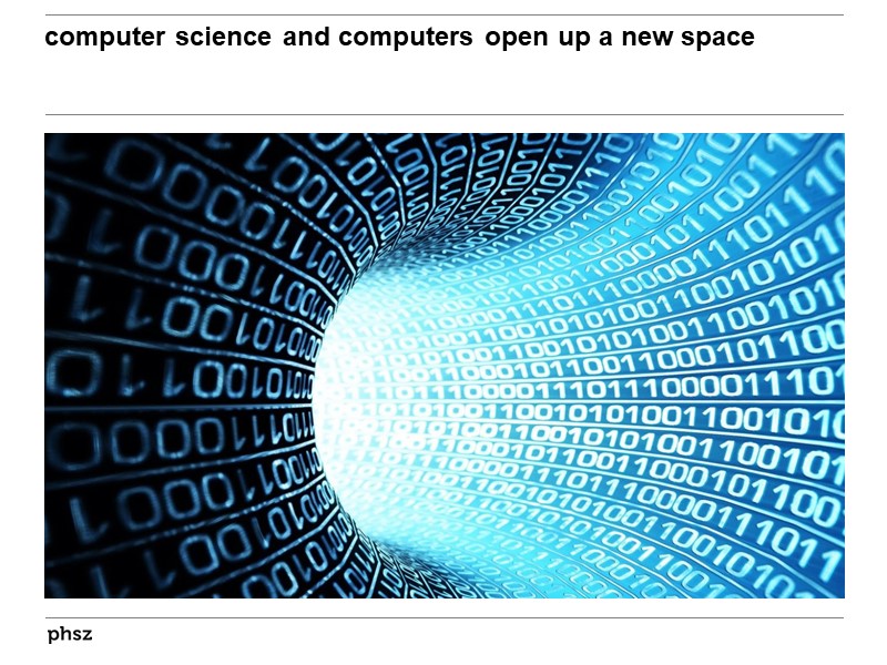 computer science and computers open up a new space