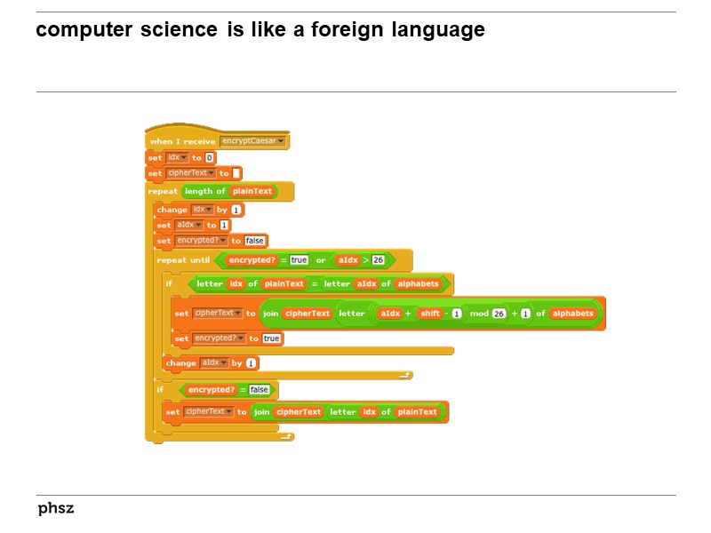computer science is as a foreign language