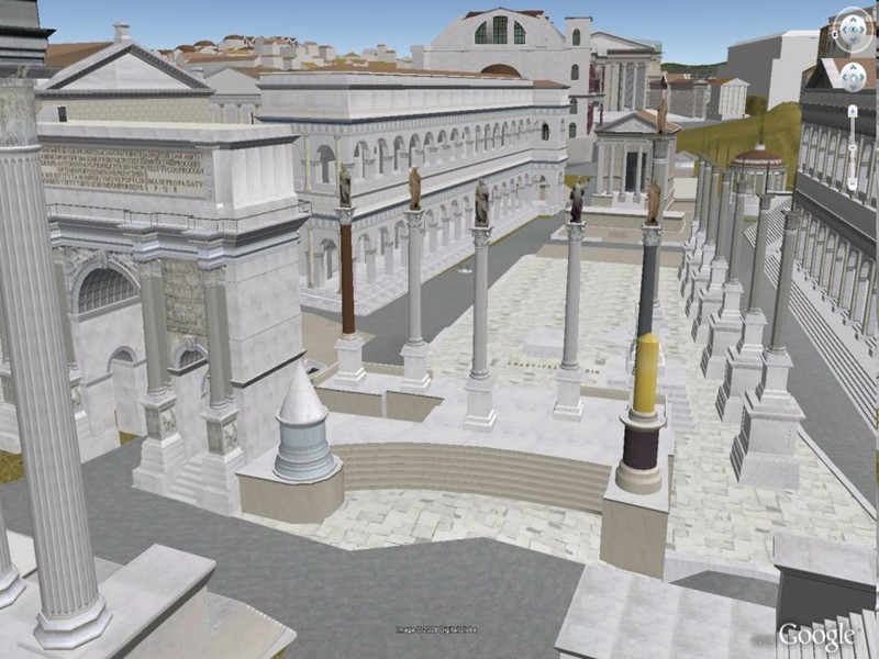 Das alte Rom in Google Earth