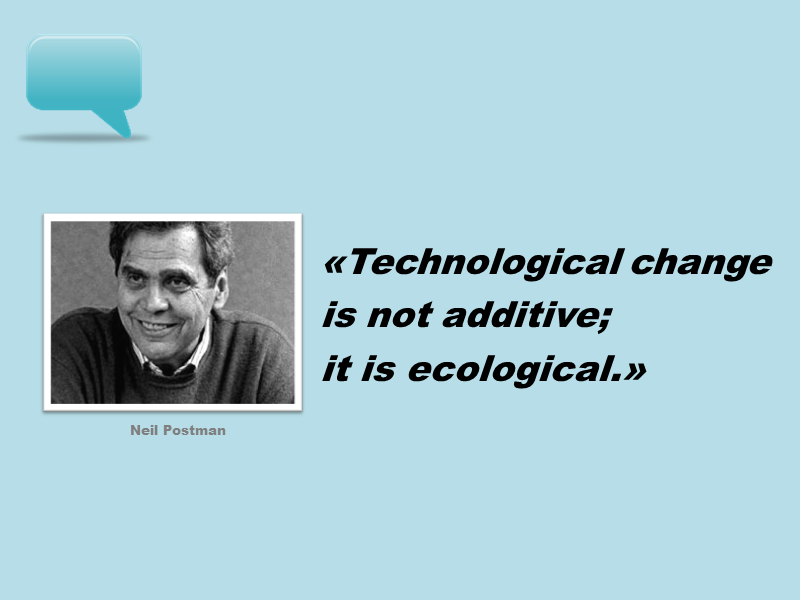 Technologischer Wandel geschieht nicht additiv.