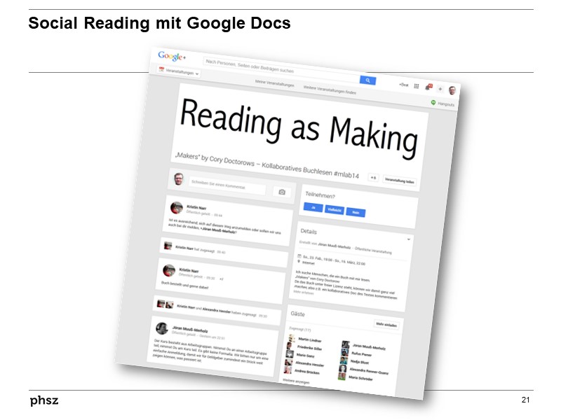 Social Reading mit Google Docs