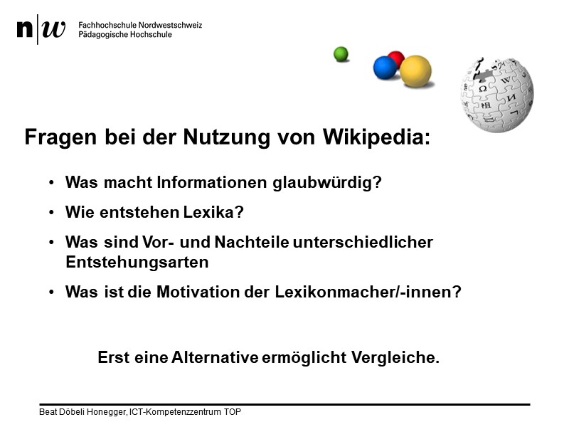 Fragen bei der Nutzung von Wikipedia