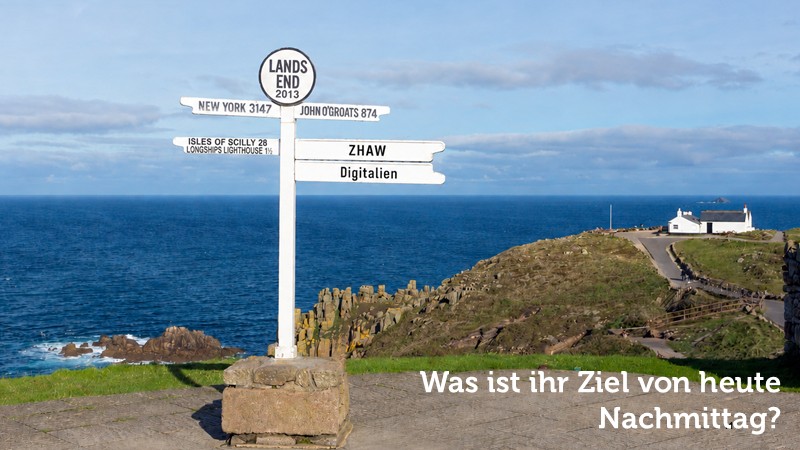 Was ist ihr Ziel von heute Nachmittag?